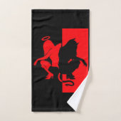 Engel of duivel bad handdoek (Handdoek)