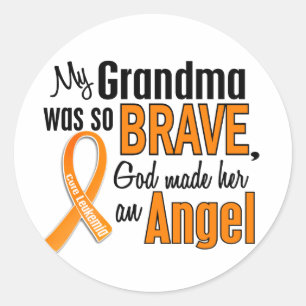 Engel oma leukemie ronde sticker
