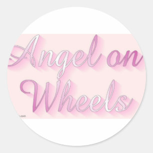 engel_on_wheels ronde sticker