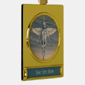 Engel onder de Regenboog Verguld Banner Ornament (Rechts)