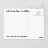 Engel onderwijs Schattigee kinderen Briefkaart (Achterkant)