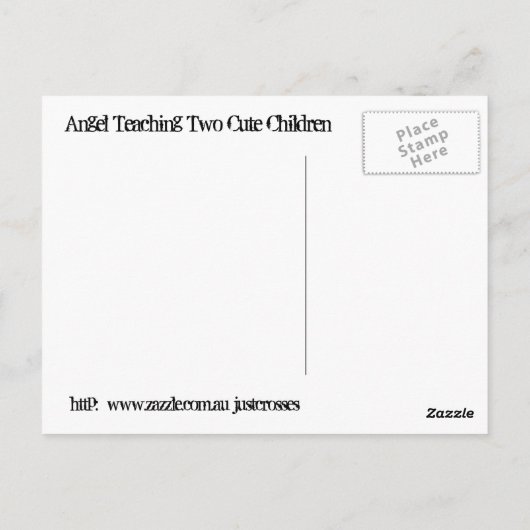 Engel onderwijs Schattigee kinderen Briefkaart (Achterkant)