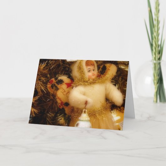 Engel op Boom, prettige feestdagen (plural:) Kaart (Voorkant)