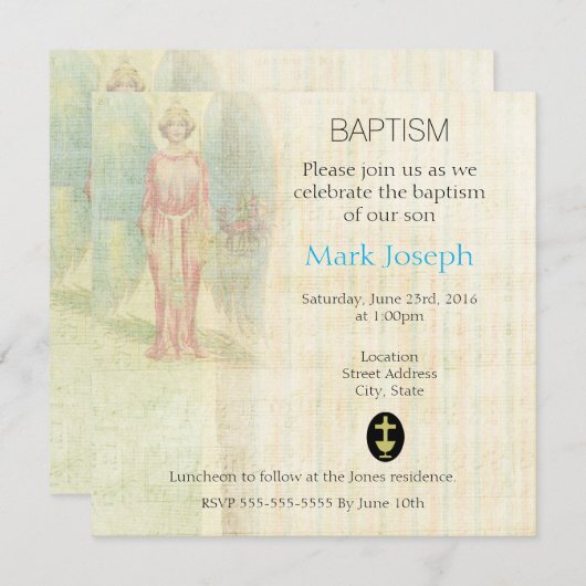 Engel op een  textuur kaart (Voorkant / Achterkant)