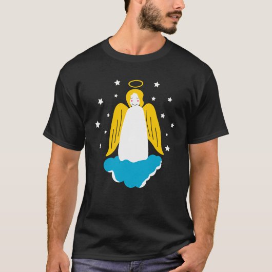 Engel op een wolk t-shirt (Voorkant)