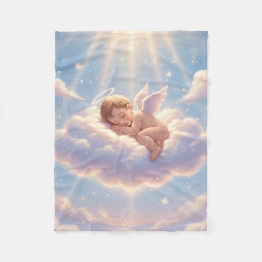 Engel op een wolk - Zoete dromen Fleece Deken (Voorkant)