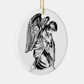 Engel op elke kleur keramisch ornament (Rechts)