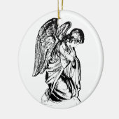 Engel op elke kleur keramisch ornament (Links)