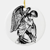 Engel op elke kleur keramisch ornament (Achterkant)
