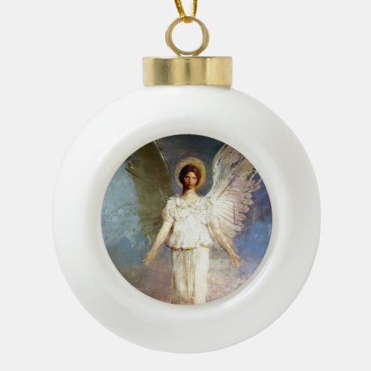 “Engel op het middaguur” van Abbott Thayer Keramische Bal Ornament (Voorkant)
