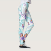 Engel Paarse Harten Broek Leggings (Rechts)