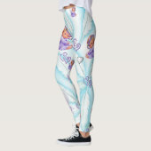 Engel Paarse Harten Broek Leggings (Links)