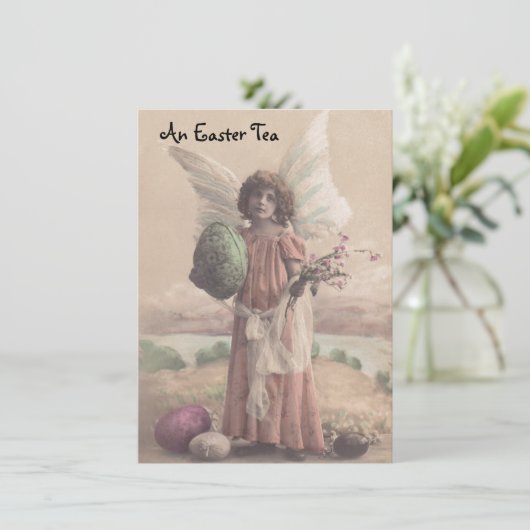  engel Paaspartij uitnodigingen (Staand voorkant)