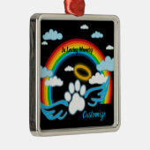 Engel Pootjes Regenboog Herdenking Metalen Ornament (Rechts)