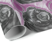 Engel Pug originele tekening van kunstenaar Carol  Cadeaupapier (Rol Hoek)