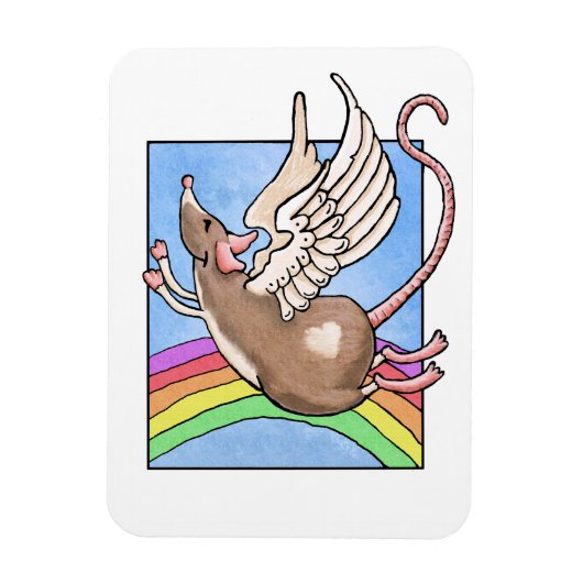 Engel Rat Magnet Magneet (Verticaal)