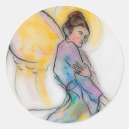 engel ronde sticker