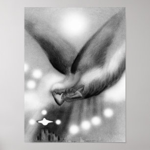 Engel 's nachts kunst poster