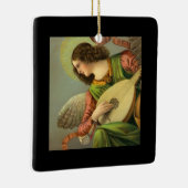 Engel Schilderij Met Mandoline Keramisch Ornament (Rechts)