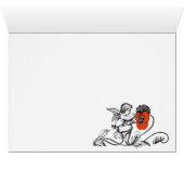 ENGEL SCHILDERT EEN RODE BLOEM MOEDERDAG (Binenzijde Horizontaal (Onderkant))