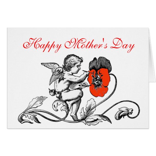 ENGEL SCHILDERT EEN RODE BLOEM MOEDERDAG (Voorkant Horizontaal)