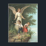 Engel Schutzengel und zwei Kinder Briefkaart<br><div class="desc">Altes Bild von Fridolin Leiber.</div>