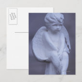 Engel sculptuur briefkaart (Voorkant / Achterkant)