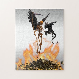 Engel Skelet Goth Draak Legpuzzel
