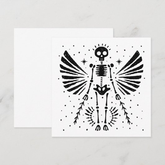 Engel skelet Gotische Kerstmis (Voorkant / Achterkant)