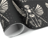 Engel skelet Gotische Kerstmis Cadeaupapier (Rol Hoek)