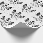 Engel skelet Gotische Kerstmis Cadeaupapier (Hoek)