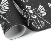 Engel skelet Gotische Kerstmis Cadeaupapier (Rol Hoek)
