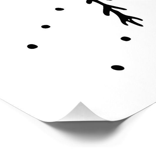 Engel skelet Gotische Kerstmis Perfect Poster (Hoek)