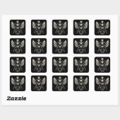 Engel skelet Gotische Kerstmis Vierkante Sticker (Vel)
