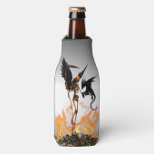 Engel Skelet Grim Reaper Draak Flesjeskoeler (Fles Voorkant)