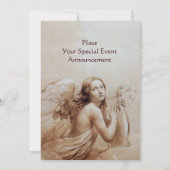 ENGEL SPEELT LYRA BOVEN DE WOLKEN Foto sjabloon Kaart (Achterkant)