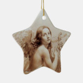 ENGEL SPEELT LYRA BOVEN DE WOLKEN Ster Keramisch Ornament (Rechts)