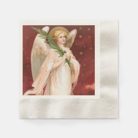  Engel Spruce Branch Holiday Servetten (Voorkant)