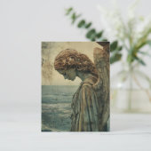 Engel standbeeld met Patina Briefkaart (Staand voorkant)