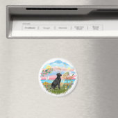 Engel Ster - Black Lab Magneet (Insitu (Vaatwasser))