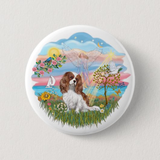 Engel Ster - Blenheim Cavalier Ronde Button 5,7 Cm (Voorkant)