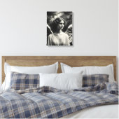 Engel Sterren Zwart en Wit Canvas Afdruk (Insitu (Slaapkamer))
