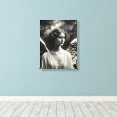 Engel Sterren Zwart en Wit Canvas Afdruk (Insitu (Houten vloer))
