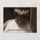 Engel ter wereld briefkaart (Voorkant)