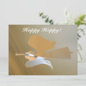 Engel trompetten kaart (Staand voorkant)