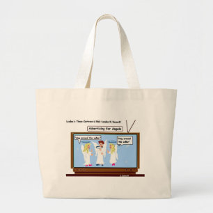 Engel TV Reclame Grappige Cadeaus & T-shirts Grote Tote Bag