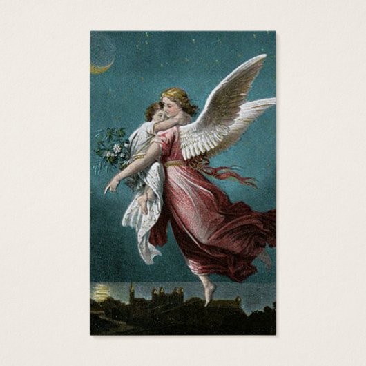 Engel Uitvaart Verlies Memorial Gebed Sympathie Ka Visitekaartje (Voorkant)