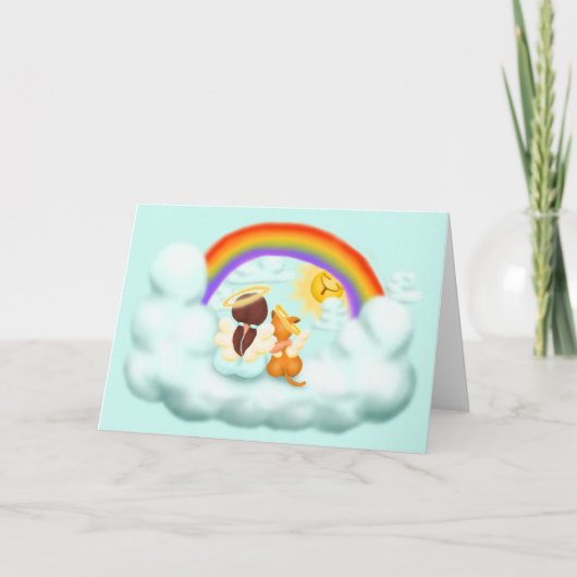 Engel und Hund Feestdagen Kaart (Voorkant)