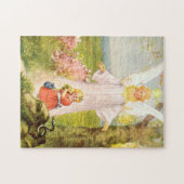 Engel und Mädchen und Schlange Legpuzzel (Horizontaal)