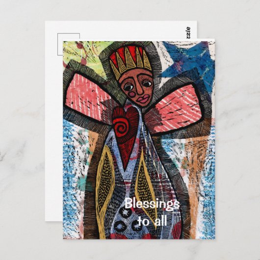 Engel van Afrika Briefkaart (Voorkant / Achterkant)